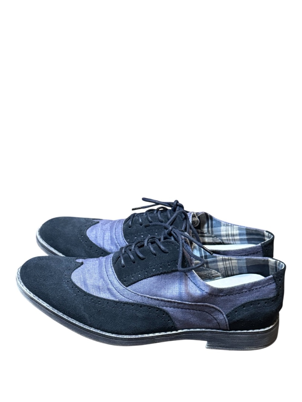 Hey Dude Two-Tone Blue Wingtip Oxfords Lace Up Shoes Mens Size 9